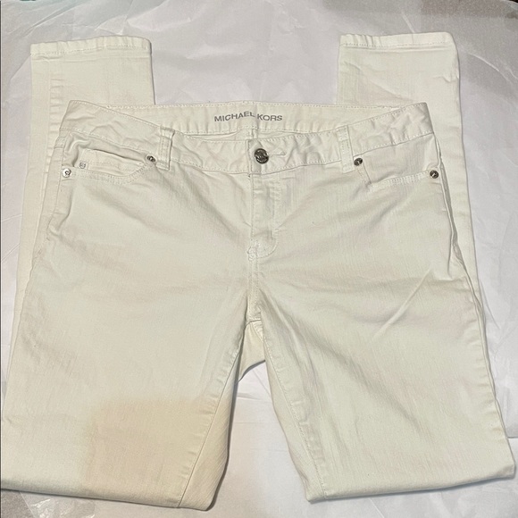 Michael Kors White Denim Pants Size 4 - Picture 5 of 14